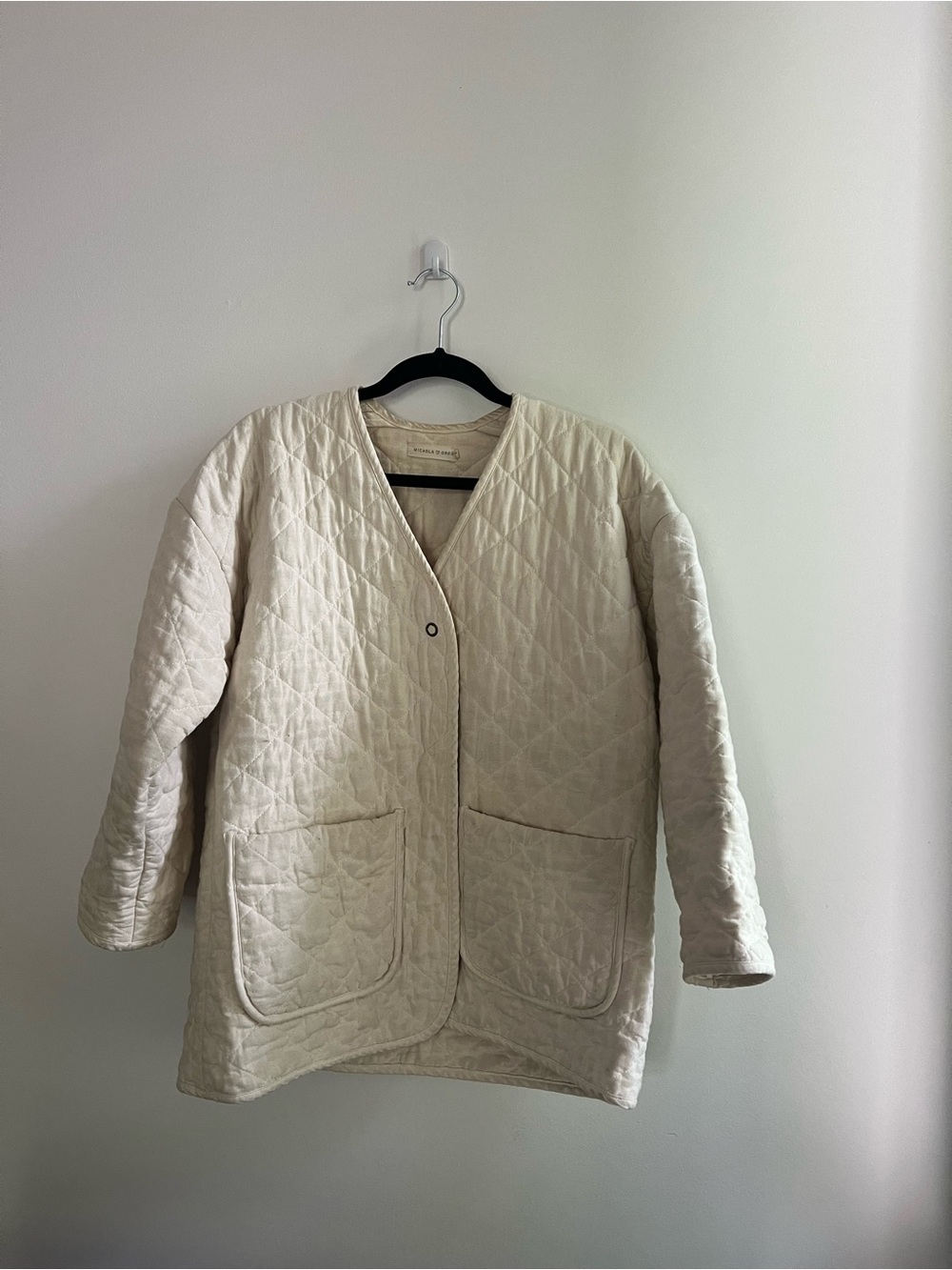 Micaela Greg Quilted Cream Jacket - Lightweight Women's Coat